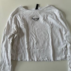 h&m white long sleeve
